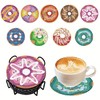 Set of 9 Diamond Art Painting Coasters with Stand, DIY