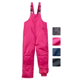 CHEROKEE Kids? Snow Bib ? Boys and Girls Insulated Ski Pants Overalls (4-18), Size 5/6, Berry