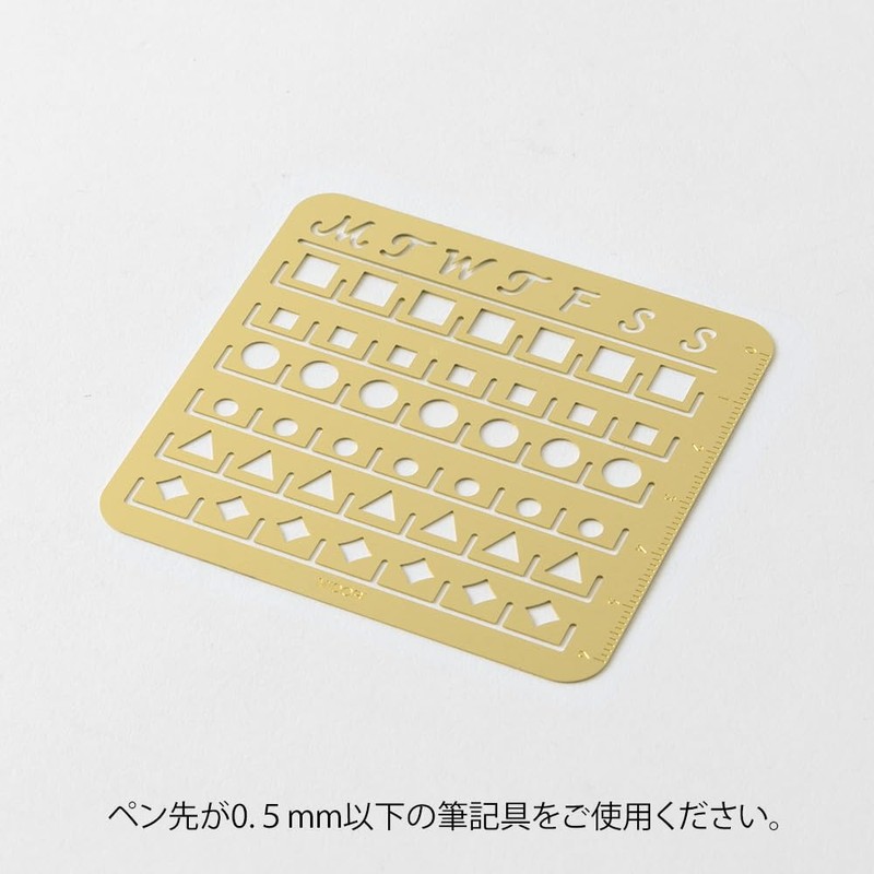 Midori 49100006 Template Notebook Calendar M, Monthly Block Pattern