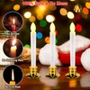HINZER 8PCS Christmas Window Candles with Timer Remote Battery Operated