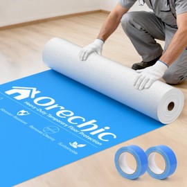 Orechic 200 GSM Heavy-Duty Temporary Floor Protection, Plastic Floor Protector for Hardwood Floors, Carpet Protector Film During Renovations & Construction,Size:39" x 100' (Covers 325 sqft)