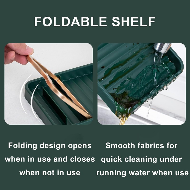 Set of 2 Cooking Spoon Rest, Foldable Pot Lid Holder,