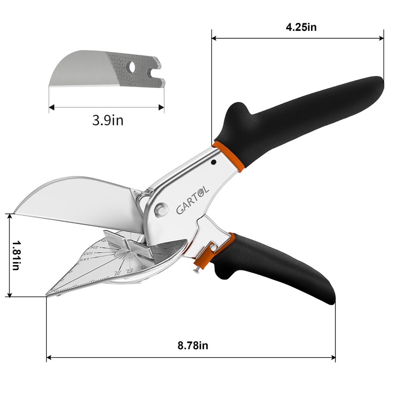 GARTOL Miter Shears- Multifunctional Trunking Shears for Angular Cutting of