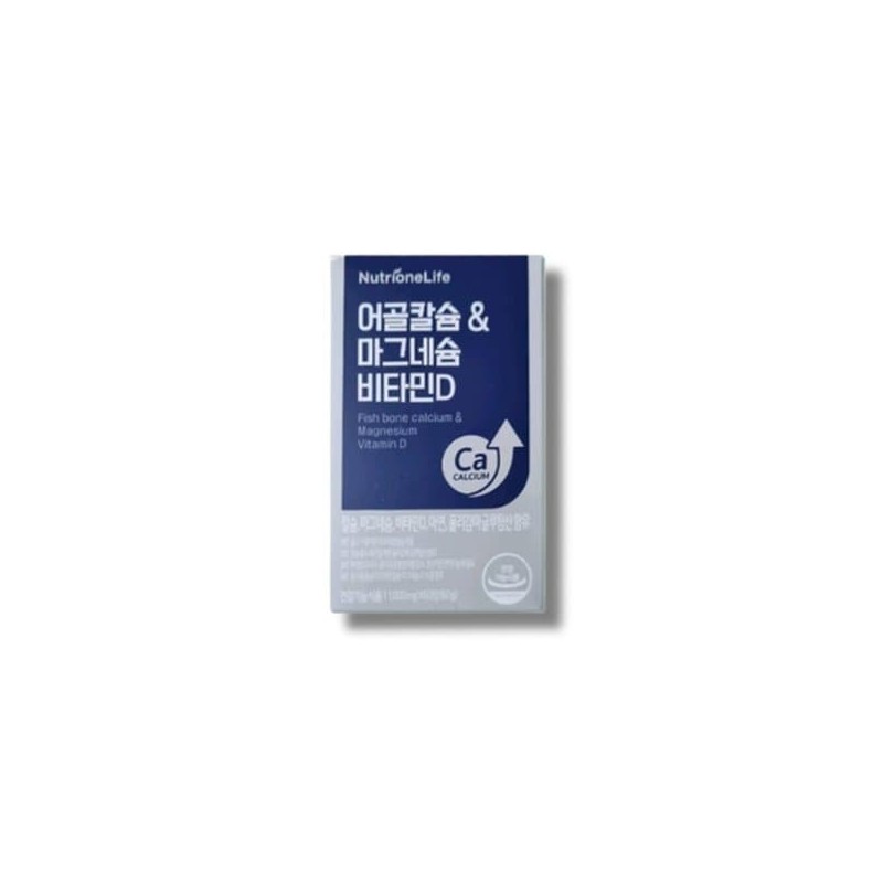 NutriOne Life 뉴트리원 어골칼슘 마그네슘 비타민D 60정 1박스x1개월 NutriOne Fish