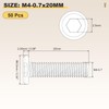 METALLIXITY Flat Head Hex Socket Cap Screws Bolts(M4-0.7x16) 50Pcs, Steel