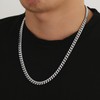 KRKC&CO Men's Necklace, 5/7/8/9/10 mm Men's Stainless Steel Curb Chain