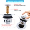Siphon with Drain Fitting, Sink Plug Closure, Syphon Bathroom Sink,