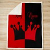Manfei Queen and King Throw Blanket Black Red Patchwork Blanket