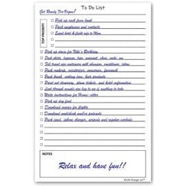 Bloc de notas TO DO List (paquete de 2, 50 páginas cada uno) Lista de verificación ToDo con secciones de prioridad y notas. Organiza y rastrea proyectos, clientes o tareas diarias. 5.5 x 8.5 pulgadas,