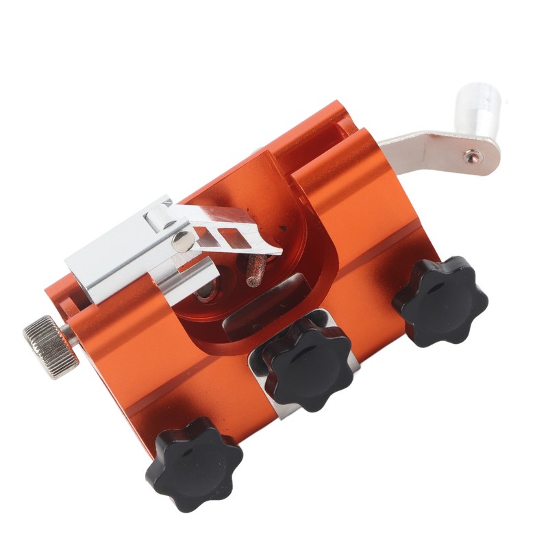 Orange Hand Cranked Chainsaw Sharpener 30° Portable Manual Chainsaw Chain