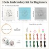 Estefanlo Embroidery Kit for Beginners-3 Sets Printed Patterns Cross Stitch