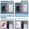 BESTTEN 10 Pack Dimmer Light Switch, for LED Dimmable Lamp,