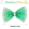 Christmas Light Up Bow Clips Xmas Hair Barrettes LED Neon