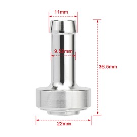 EVIL ENERGY 3/8" Weld On Hose Barb Tail Nipple On Bung Weldable Fitting Adapter Aluminum Pack of 2