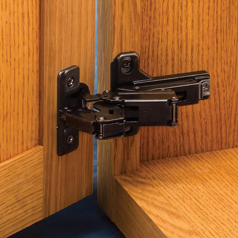 Salice 165° Cabinet Hinges, Face Frame, Titanium Finish, 1/2'' Overlay