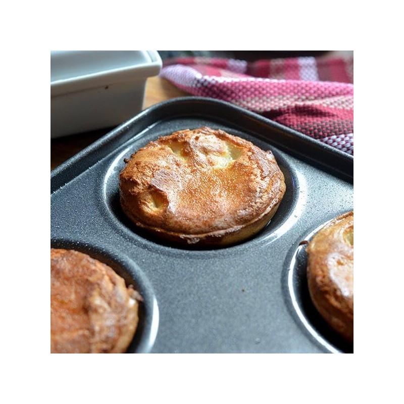 Stoven Non-Stick 24cm 4 Hole Yorkshire Pudding Pan