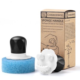 2-Pack Palm Sponge Holders for Smile Sponge, Dishwashing Handle with Comfortable Grip (Sponge Not Included)