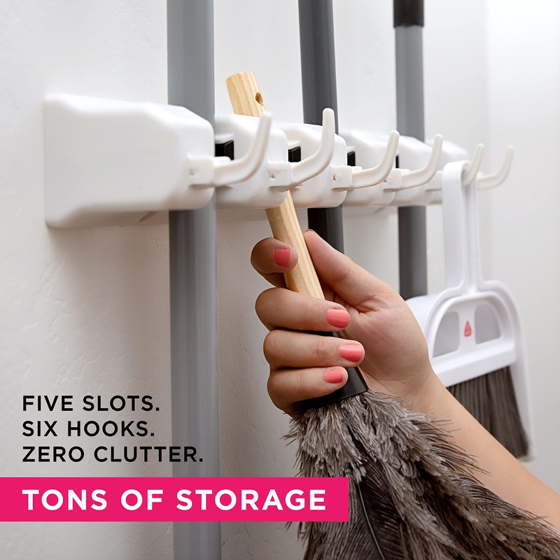 EXTRA GRIP Mop & Broom Holder Wall Mount - Wall