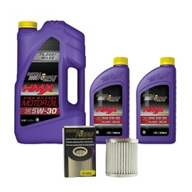 Royal Purple HMX® 5W-30 Synthetic High Mileage Motor Oil – 7 quarts and a 20-968 Extended Life Premium Oil Filter