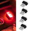 4 PCS USB LED Car Interior Atmosphere Lamp, Portable Mini