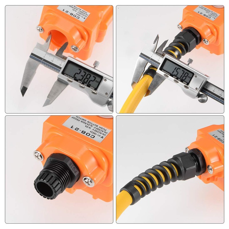 sourcing map M16 Cable Gland Waterproof IP68 Nylon Connection for