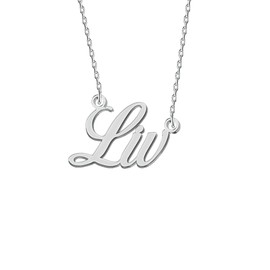 Stainless Steel Jewelry Custom Dainty Initial Name Necklace Silver for Women Grandma Liv