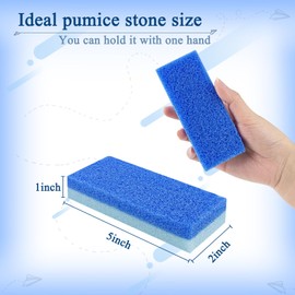 YOLCAR 6Pcs Pumice Stone, Foot Scrubber for Smooth and Comfortable Exfoliation, Ideal for Home and Salon Personal Care, Blue
