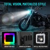 Universal Motorcycle RGB Spot Light, Auxiliary Lamp Light with RGB