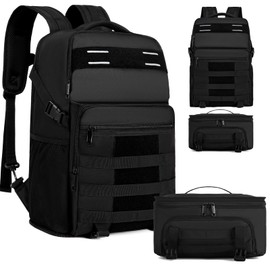 RUCYEN Lunch Backpack, Insulated Cooler Backpack Removable Lunch Box for Men Women, 15.6 Inches RFID Blocking Laptop Backpack Lunch Bag for Work Travel Black