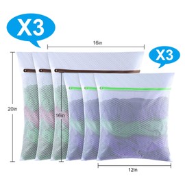 Gogooda Laundry Bags Washing Machine Bags (Diomond Mesh(6 PCS))