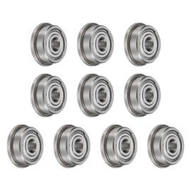 sourcing map 10pcs F623ZZ Flanged Ball Bearing 3x10x4mm Chrome Steel Double Shielded Miniature Bearing, Deep Groove Ball Bearings, P6 (ABEC 3)