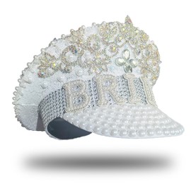 Luckystardom Handmade Bride Hat - Hen Party Games and Accessories - Photo Booth Props for Parties, Bride Tribes, Pool Parties and Weddings - White T4