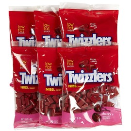 Twizzlers Cherry Nibs Peg Bag, 6 Oz (Pack of 6)