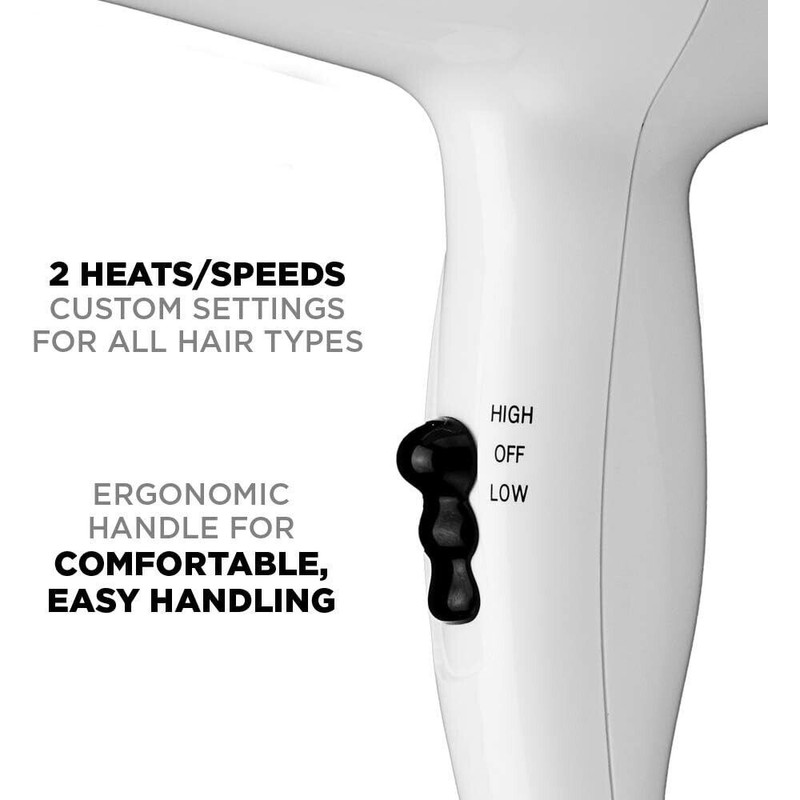 Conair Hair Dryer, 1875W Mid-Size Blow Dryer