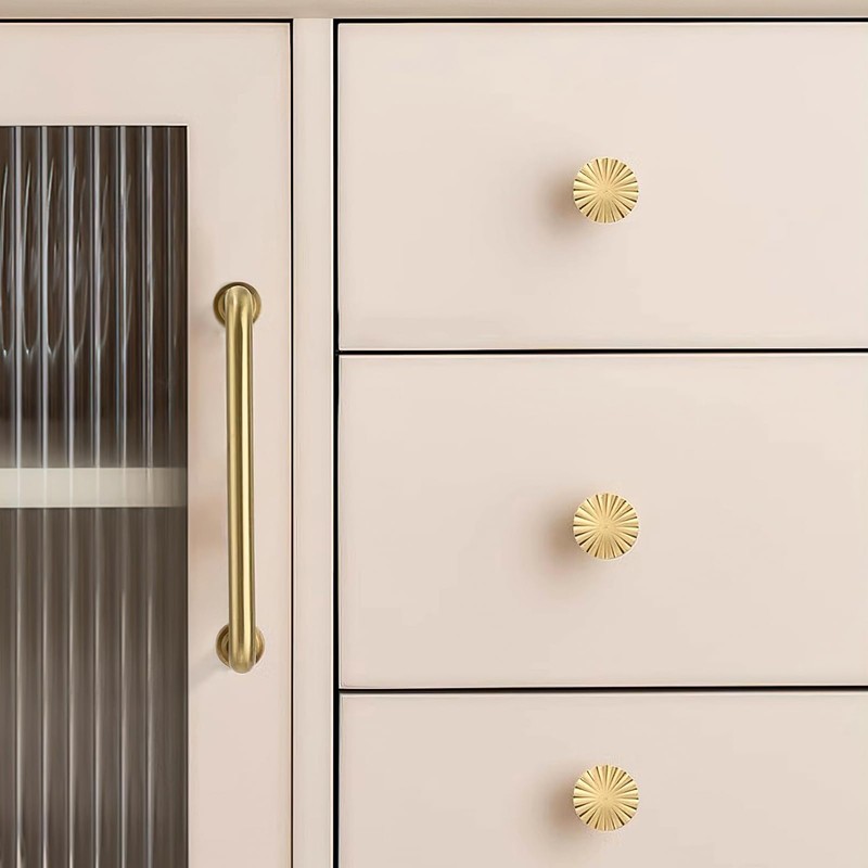 QTMMC 2 Pack Gold Cabinet Knobs Brushed Gold Knobs Doors