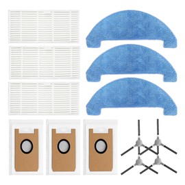 Replacement Parts for Giomre AT800 3-in-1 Robot Vacuum Accessories 4 Side Brush 3 HEPA Filter 3 Mop Pad 3 Dust Bags