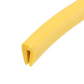 uxcell Edge Trim U Seal Yellow Rubber Plastic U Channel Edge Protector Fits 1/32" - 1/16" Edge 20 Feet Length