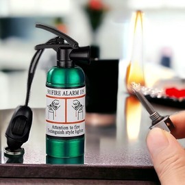 Match Keychain Lighter, Permanent Match Lighter, Camping Keychain Lighter, Flint Metal Lighter, Outdoor Waterproof Camping Survival Equipment (Excluding Kerosene) Green Fire Extinguisher