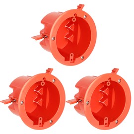 [3 Pack] CLOUDY BAY Round Electrical Box,Old Work Junction Box,Ceiling Box,18 Cubic Inches Pancake Box,UL Listed