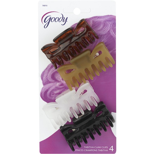 Goody Classics Claw Hair Clip, Medium, 4 Count (Pack of 3)