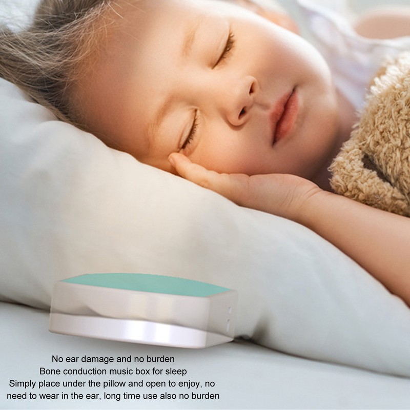 Bone Conduction Pillow Speaker Wireless Bluetooth Stereo Music Box White
