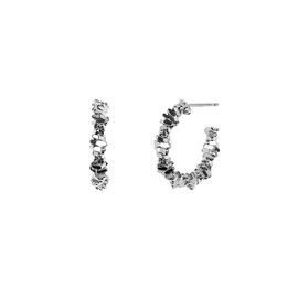 Gold&Deer 14K Goldfield Frame Sand Earrings White Gold / 골드앤디어 14K 골드필드 프레임 샌드 귀걸이 화이트골드