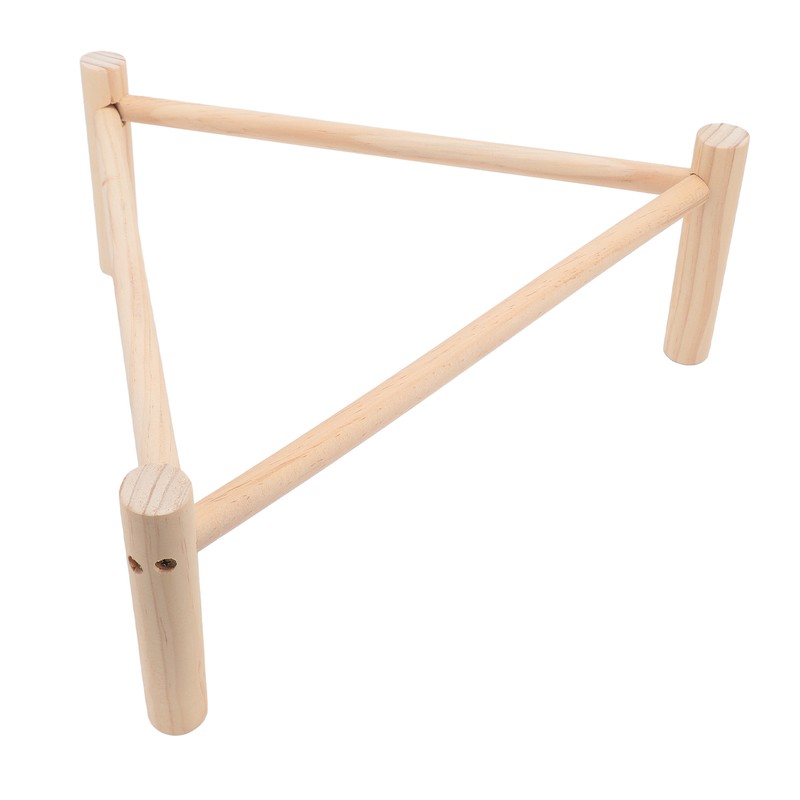 Chicken Perch Stable Triangular Wooden Chick Training Perch Toy Interactive