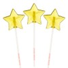 Yellow Star Lollipops, Peach Flavor, 2" Lollipop, 24 Pieces, Handcrafted