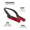 EZRED Bright NK10 ANYWEAR Neck Light for Hands-Free Lighting, Red