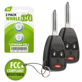 Wholesale-24-7 2 For 2012 2013 2014 2015 Jeep Compass Patriot Wrangler Car Remote Key Fob