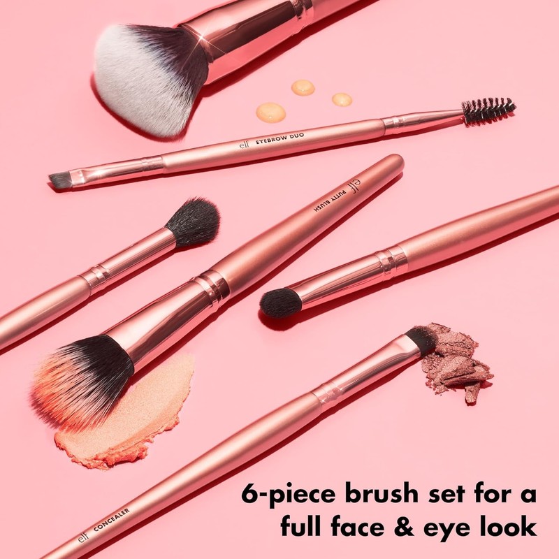 E.L.F. Kit facial impecable, colección de brochas de 6 piezas