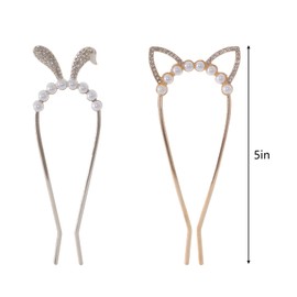 Miayon 4 Pack U Shape Metal Hair Pins Chinese Chignon Hair Forks Vintage Hair Pins for Long Hair Hair Sticks for Buns for Women Girls Handmade Hair Accessories