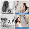 Hands Free Hair Dryer Holder Wall Mount, Adjustable Bathroom Blower