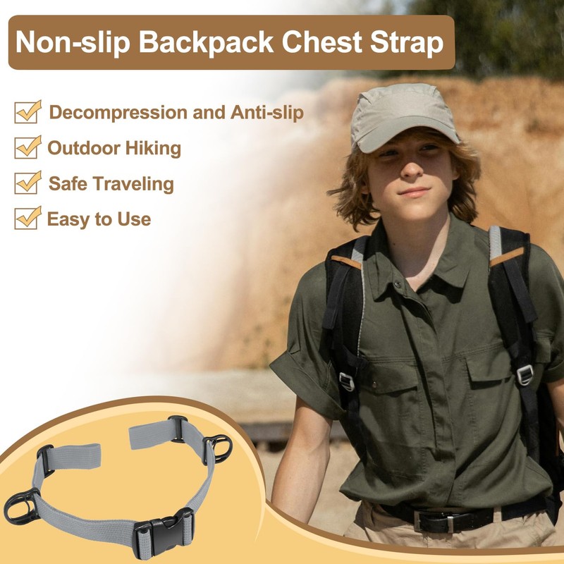ManTangSun Outdoor Backpack Chest Straps, Adjustable Sternum Strap for Backpack
